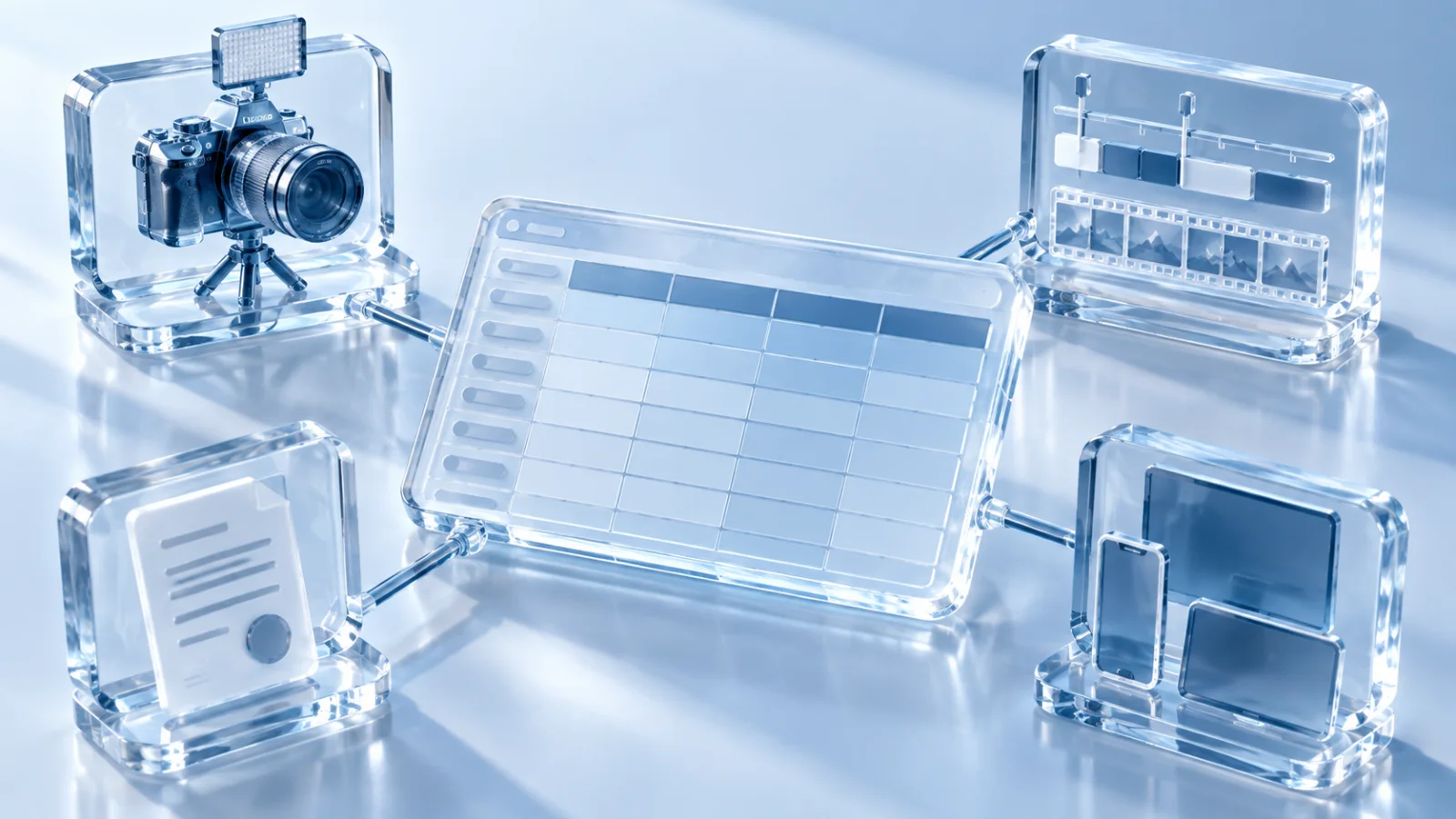 Ice-glass casino UGC budget worksheet separating creator, production, rights and distribution modules